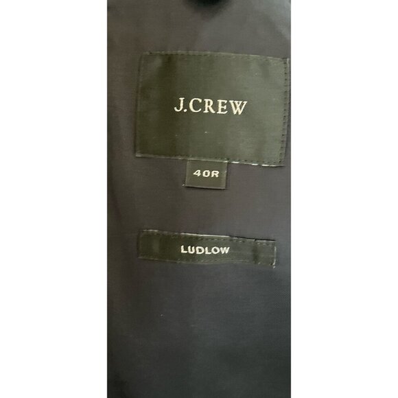 J.Crew Ludlow Mens Gray Tollegno 1900 Wool Blend Blazer Suit Jacket 40R Classic - Picture 5 of 8